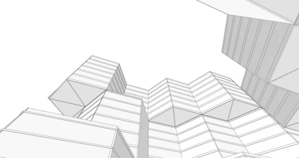 Arquitectura Abstracta Ilustración Fondo — Vector de stock