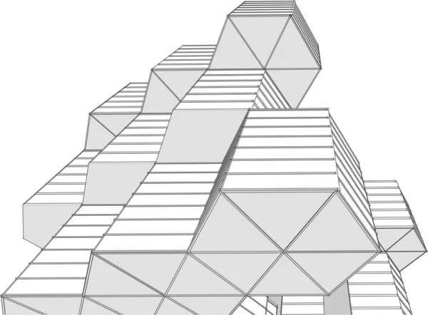 Абстрактна Архітектура Ілюстрація Фону — стоковий вектор