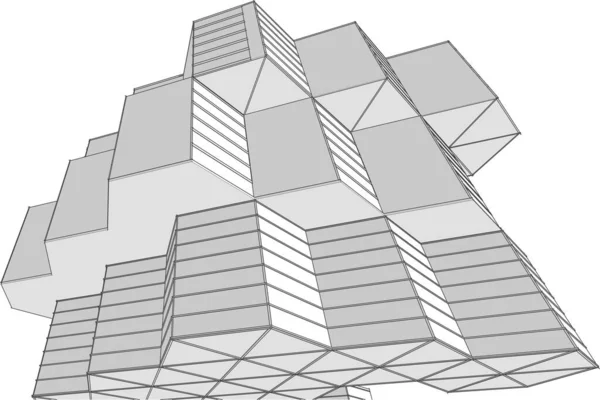 抽象结构3D图解背景 — 图库矢量图片