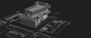 soyut mimari duvar kağıdı tasarımı, dijital konsept arkaplan