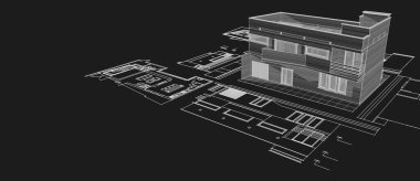 soyut mimari duvar kağıdı tasarımı, dijital konsept arkaplan