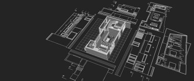 Bir şehir binasının 3D canlandırması