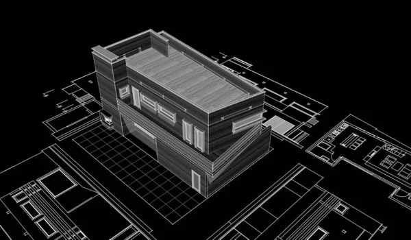 Abstrakcyjny Projekt Tapety Architektonicznej Cyfrowe Tło Koncepcyjne — Zdjęcie stockowe