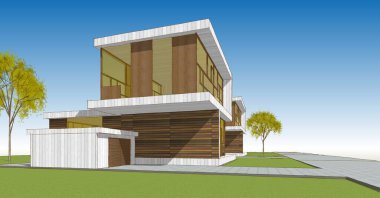 soyut mimari duvar kağıdı tasarımı, dijital konsept arkaplan