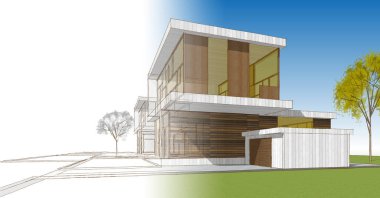 soyut mimari duvar kağıdı tasarımı, dijital konsept arkaplan