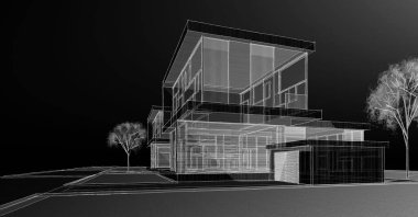 soyut mimari duvar kağıdı tasarımı, dijital konsept arkaplan