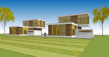 soyut mimari duvar kağıdı tasarımı, dijital konsept arkaplan