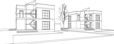 soyut mimari duvar kağıdı tasarımı, dijital konsept arkaplan