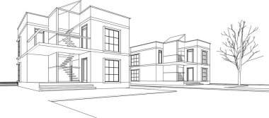 soyut mimari duvar kağıdı tasarımı, dijital konsept arkaplan