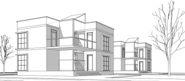 soyut mimari duvar kağıdı tasarımı, dijital konsept arkaplan