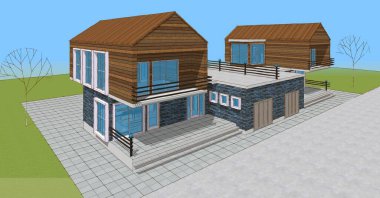 soyut mimari duvar kağıdı tasarımı, dijital konsept arkaplan