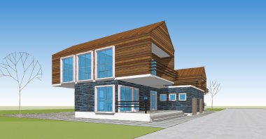 soyut mimari duvar kağıdı tasarımı, dijital konsept arkaplan