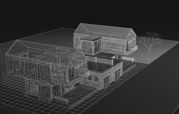 Abstrakcyjny Projekt Tapety Architektonicznej Cyfrowe Tło Koncepcyjne — Zdjęcie stockowe