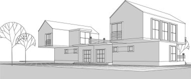 soyut mimari duvar kağıdı tasarımı, dijital konsept arkaplan