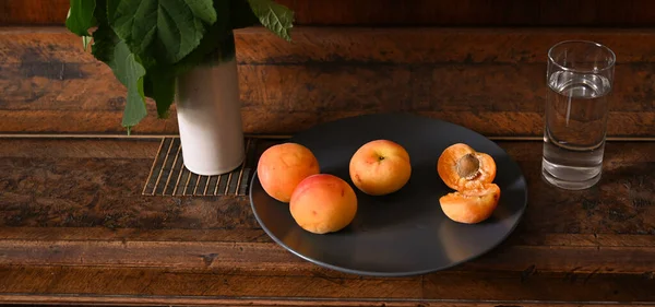 Close Shot Ripe Fresh Apricots — Stock fotografie