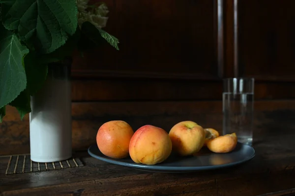 Close Shot Ripe Fresh Apricots — Stockfoto