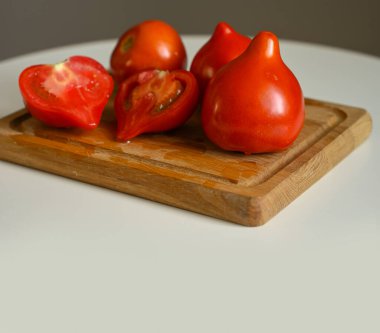 fresh organic tomatoes, closeup. healthy food