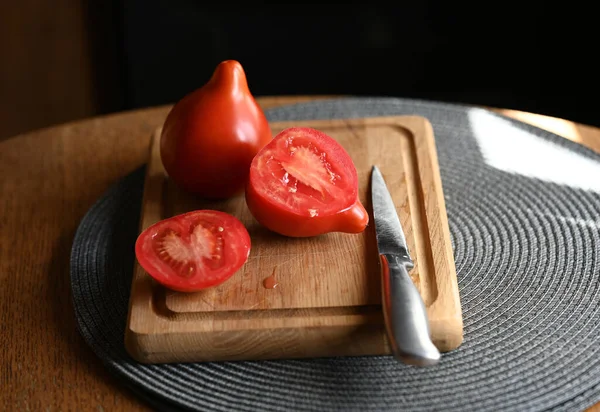 Tomato Pepper Cutting Board — Foto de Stock