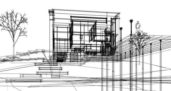 Simple Architectural Mockup Concept Product Presentation — Φωτογραφία Αρχείου