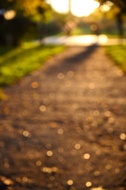 Sonbahar parkı manzarası odaklı değil