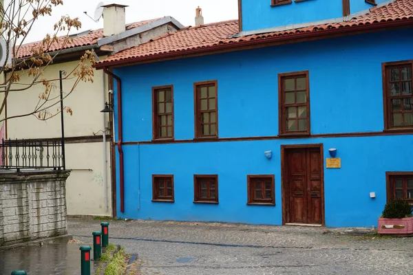 Oundpazari Escisehir トルコ 2022年2月 トルコの Odunpazar として知られる町Odunpazariの伝統的なトルコの家 家はアナトリアの伝統的な質感を反映しています — ストック写真