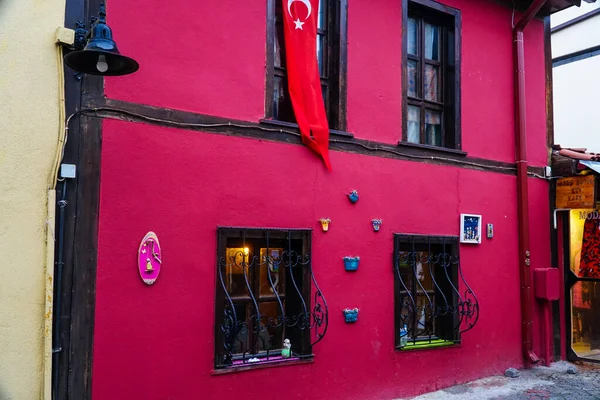 Odunpazari Eskisehir Turquía Febrero 2022 Casas Turcas Tradicionales Odunpazari Ciudad —  Fotos de Stock
