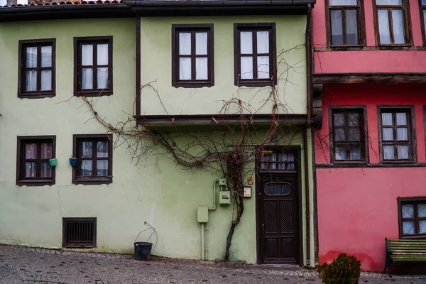 Odunpazari Eskisehir Türkei Februar 2022 Traditionelle Türkische Häuser Odunpazari Der — Stockfoto