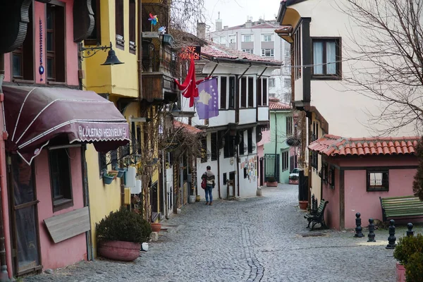 Odunpazari Eskisehir Turquía Febrero 2022 Casas Turcas Tradicionales Odunpazari Ciudad —  Fotos de Stock