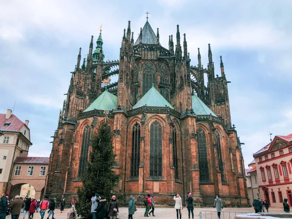 Praga República Checa Diciembre 2021 Catedral San Vito Castillo Praga — Foto de Stock