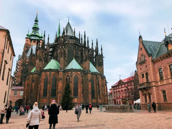 Praga Chequia Diciembre 2021 Visitas Turísticas Praga Monumentos Históricos Ciudad — Foto de Stock