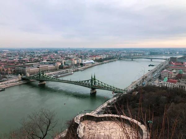 Budapeste Hungria Dezembro 2021 Vista Panorâmica Budapeste Hungria — Fotografia de Stock