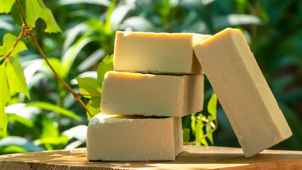 Organic Natural Handmade Soap Bars Based Olive Oil Skin Care — Foto de Stock