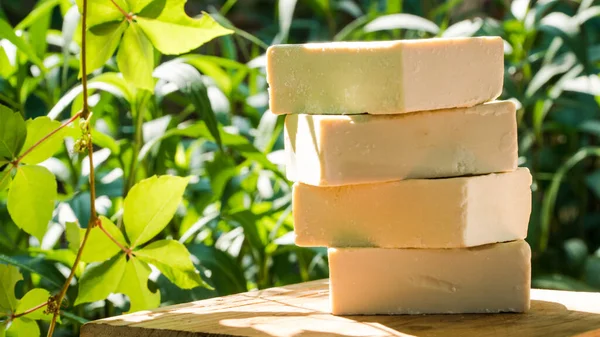 Organic Natural Handmade Soap Bars Based Olive Oil Skin Care — Foto de Stock
