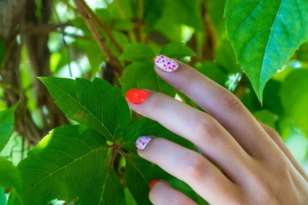 Nail Art Concept Nature Concept Background — Stock Photo, Image