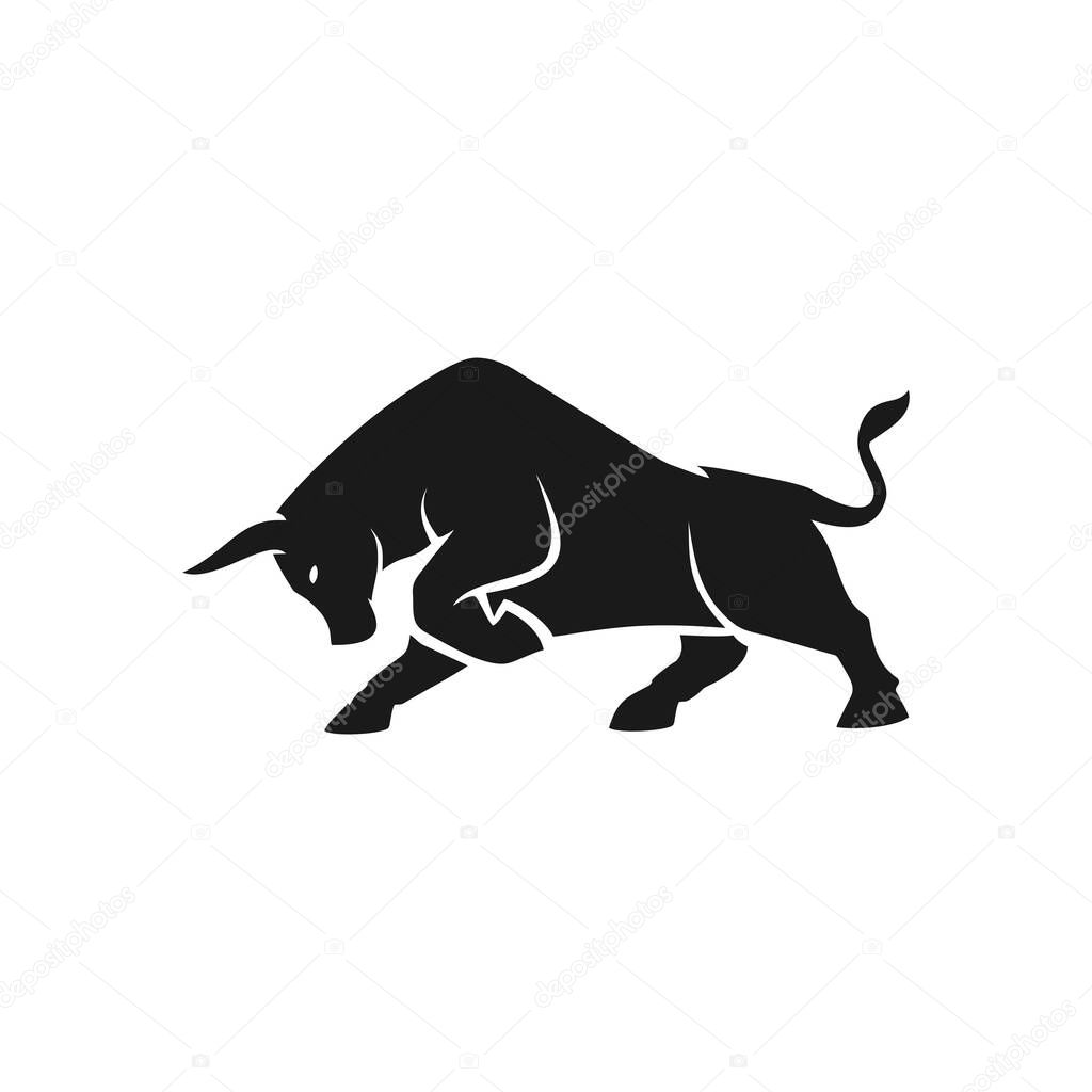 Vector of a angry bull design