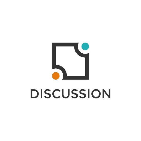 Discussion Logo Design Talking Logo Design Consult Logo Designs Vector — Stockvector