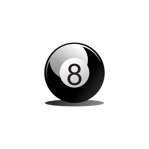 Vector Illustration Billiards Eight Ball — Image vectorielle