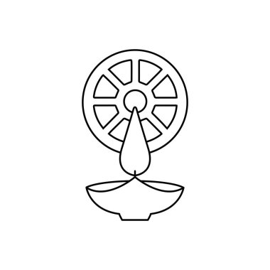 Budizm 'de Lambalı Dharmachakra (Dharma Çarkı) sembolü