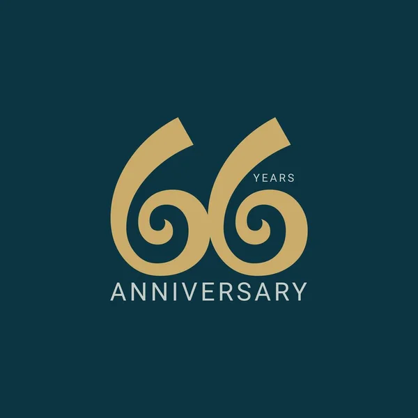 Logo Del Aniversario Años Elemento Diseño Plantilla Vectorial Para Cumpleaños — Archivo Imágenes Vectoriales