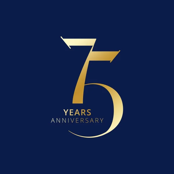 Logotipo Aniversário Anos Cor Dourada Elemento Design Modelo Vetor Para —  Vetores de Stock