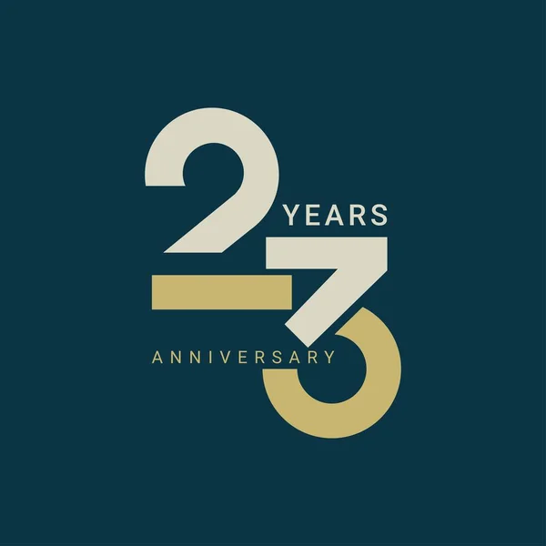 Logo Aniversario Años Elemento Diseño Plantilla Vectorial Para Cumpleaños Invitación — Vector de stock