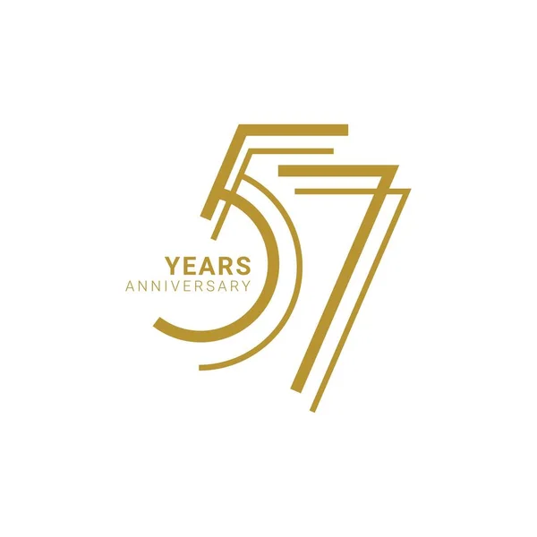 Лет Логотип Золотой Цвет Элемент Векторного Дизайна День Рождения Приглашение — стоковый вектор