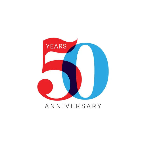 Λογότυπο Επετείου Ετών Στοιχείο Σχεδιασμού Διανυσμάτων Για Γενέθλια Την Πρόσκληση — Διανυσματικό Αρχείο