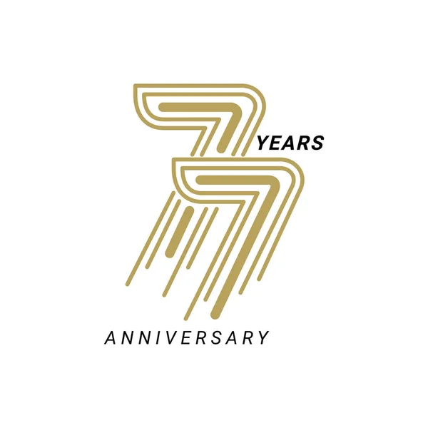 Jaar Anniversary Logo Golden Color Vector Template Ontwerp Element Voor — Stockvector