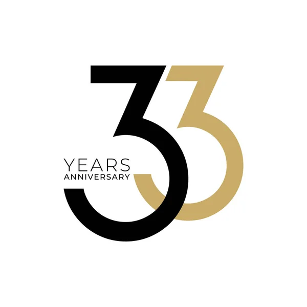 Logo Dell Anniversario Anni Anni Modello Vettoriale Elemento Design Compleanno — Vettoriale Stock