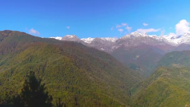 Mountains, landscape, sky, clouds, nature, raw nature, video panorama. — Stock Video