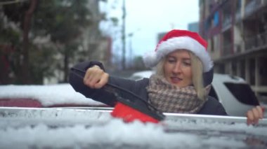 Ön cam, Scraping buz, kış araba pencere temizleme kar temizleme