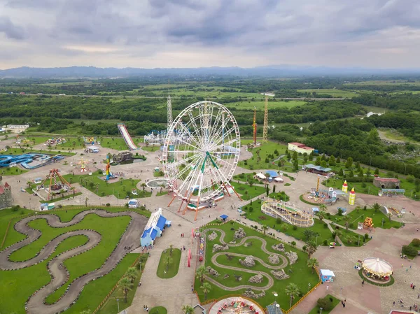 Drone View Tsitsinatela Amusement Park Georgia Kobuleti — Foto de Stock