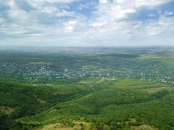 Beautiful View Alazani Valley Summer Day View Drone Georgia Kakheti — Stock fotografie