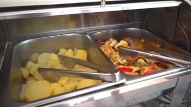 Kitchen Culinary buffet. Nutrition Food Holiday Party Concept. Breakfast buffet concept, breakfast time in luxury hotel, brunch with family in restaurant